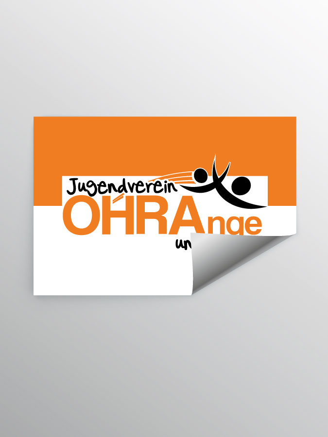 Aufkleber DIN A7 Logo