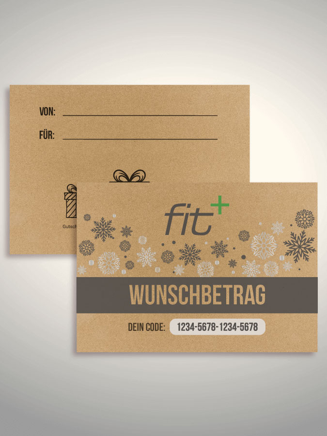 Weihnachtsgutschein per Versand (Kraftpapier)