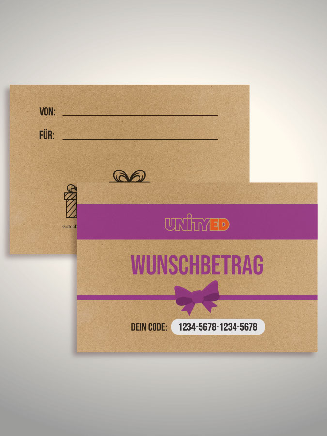Geschenkgutschein per Versand (Kraftpapier)