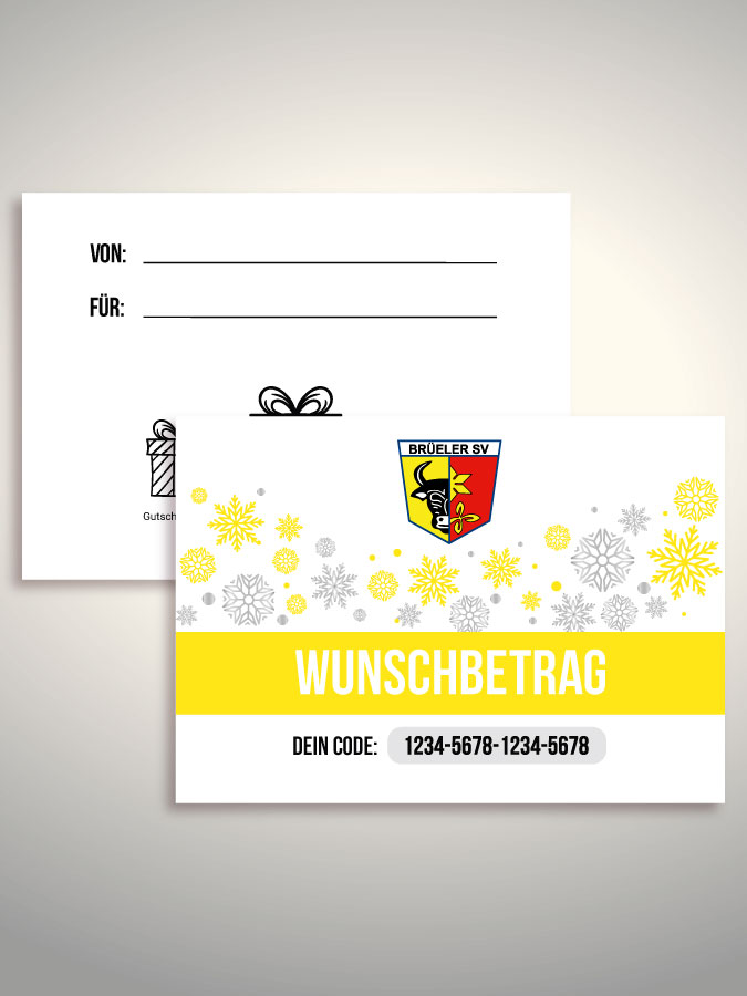 Weihnachtsgutschein per Versand (Weiß)