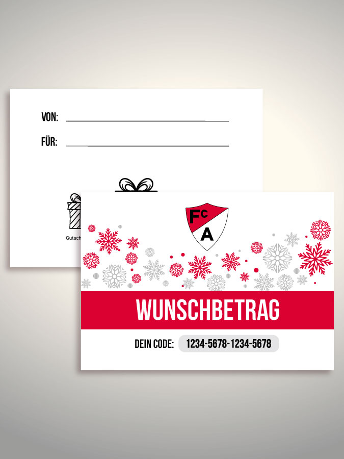 Weihnachtsgutschein per Versand (Weiß)