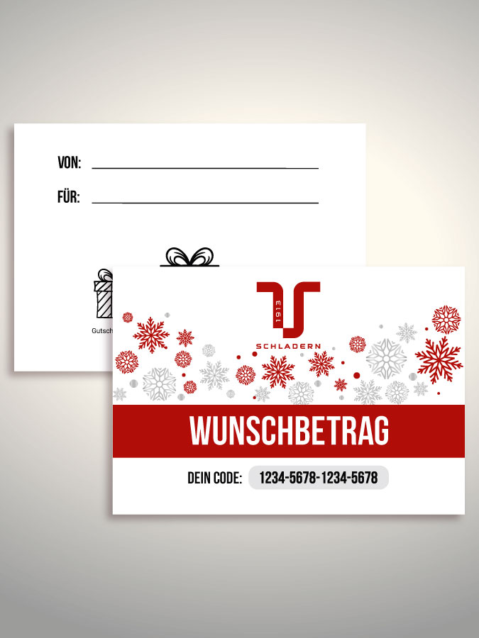 Weihnachtsgutschein per Versand (Weiß)