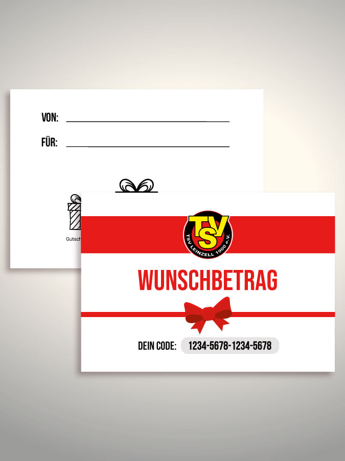 Geschenkgutschein per Versand (Weiß)