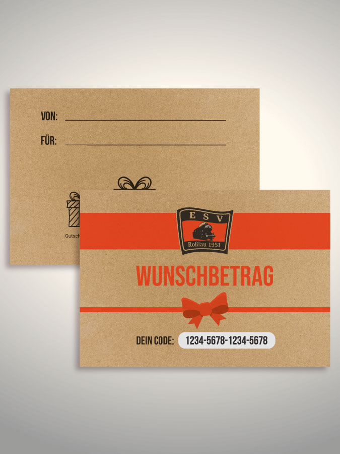 Geschenkgutschein per Versand (Kraftpapier)