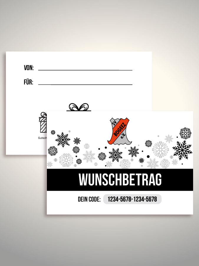 Weihnachtsgutschein per Versand (Weiß)