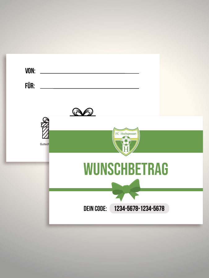 Geschenkgutschein per Versand (Weiß)