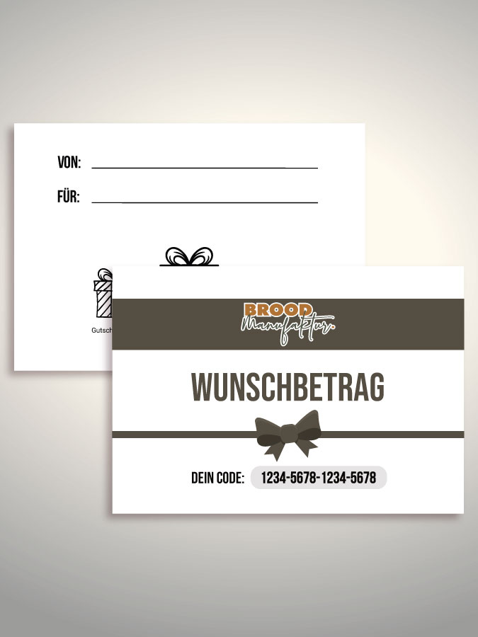 Geschenkgutschein per Versand (Weiß)