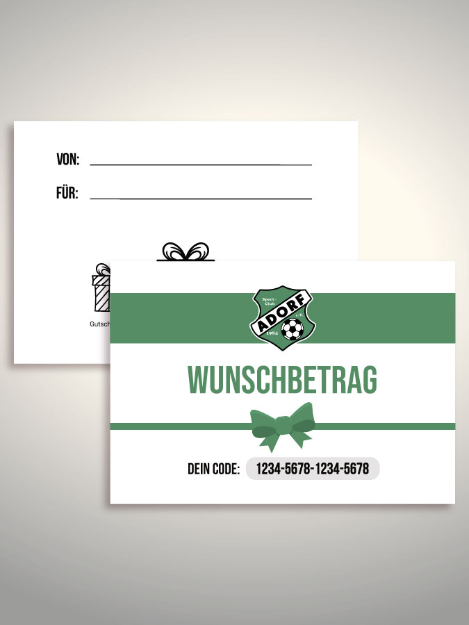 Geschenkgutschein per Versand (Weiß)