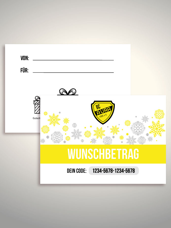 Weihnachtsgutschein per Versand (Weiß)