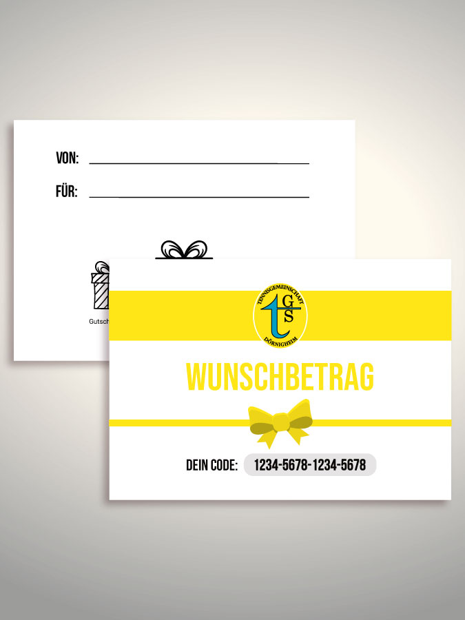 Geschenkgutschein per Versand (Weiß)