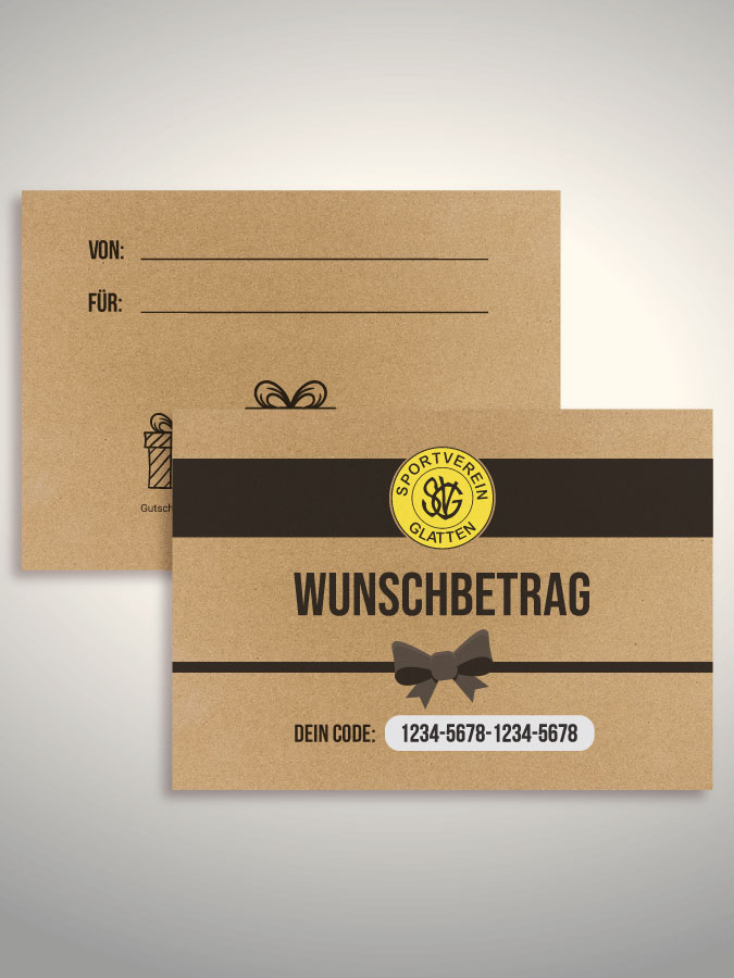 Geschenkgutschein per Versand (Kraftpapier)