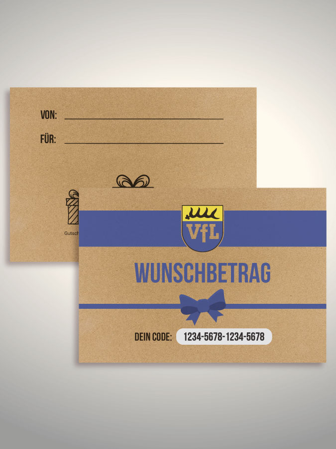Geschenkgutschein per Versand (Kraftpapier)