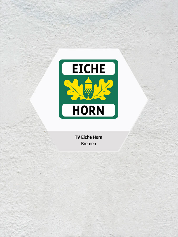 Wandkachel Hexagon mit Logo
