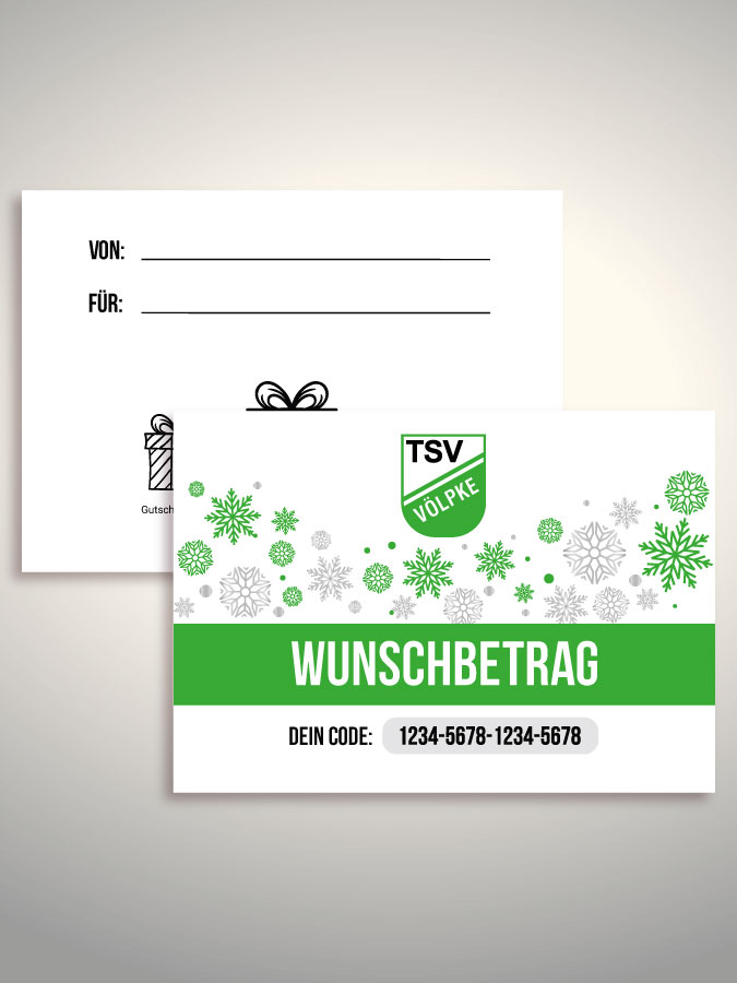 Weihnachtsgutschein per Versand (Weiß)