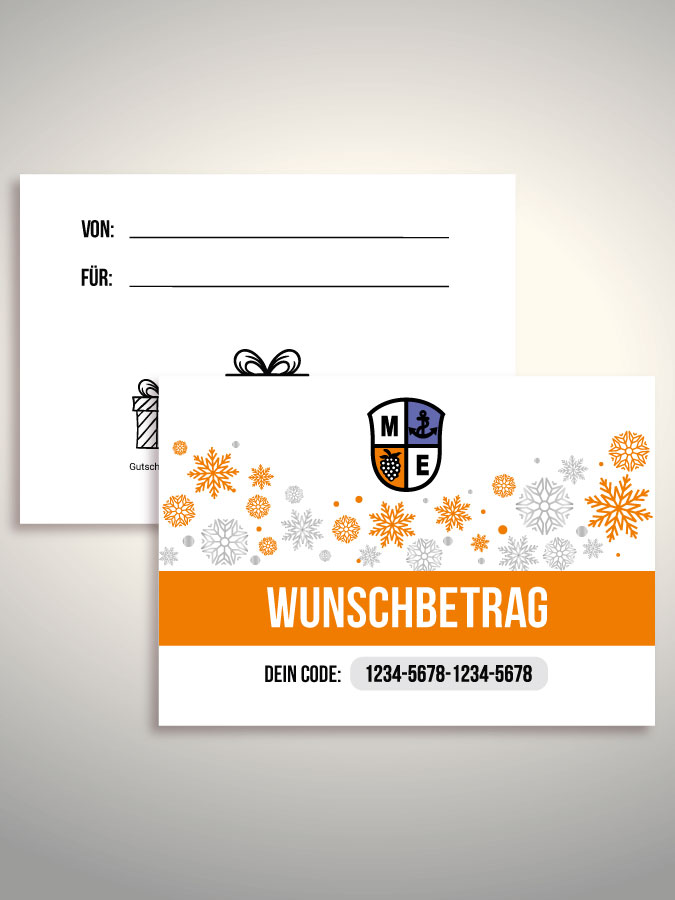 Weihnachtsgutschein per Versand (Weiß)