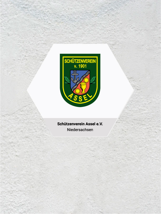 Wandkachel Hexagon mit Logo