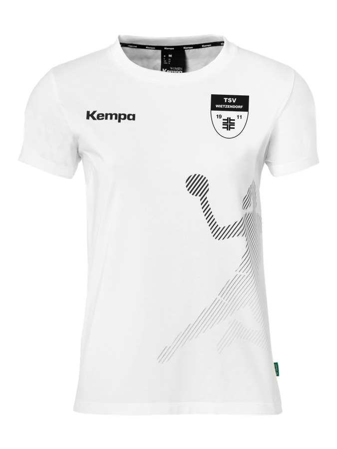 Kempa T-Shirt Black & White Damen