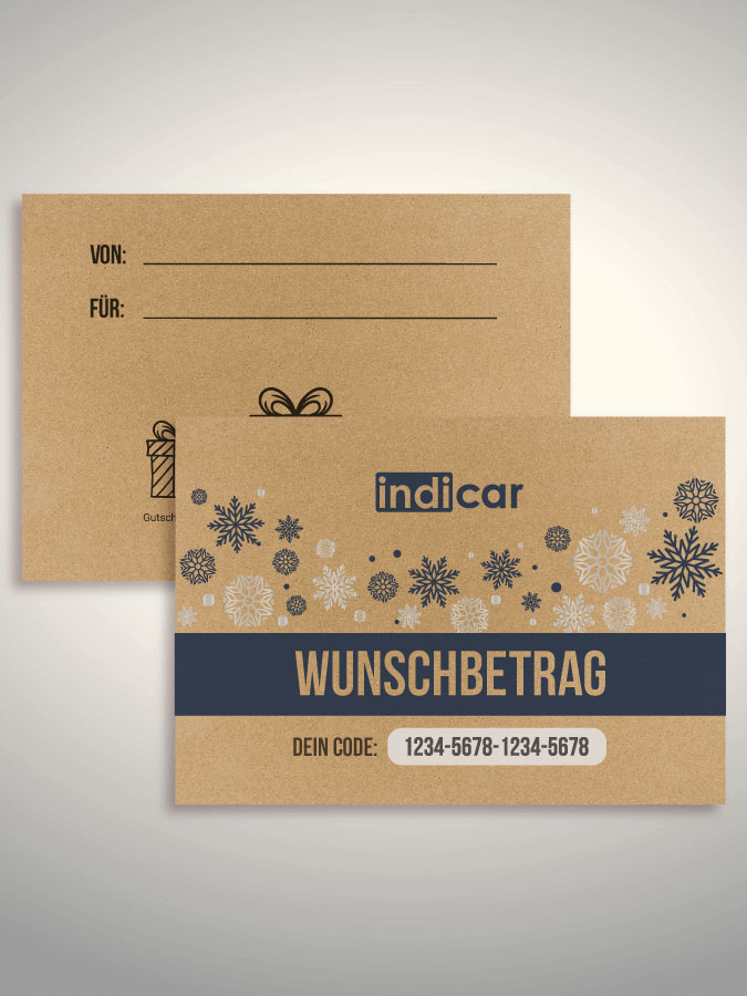 Weihnachtsgutschein per Versand (Kraftpapier)