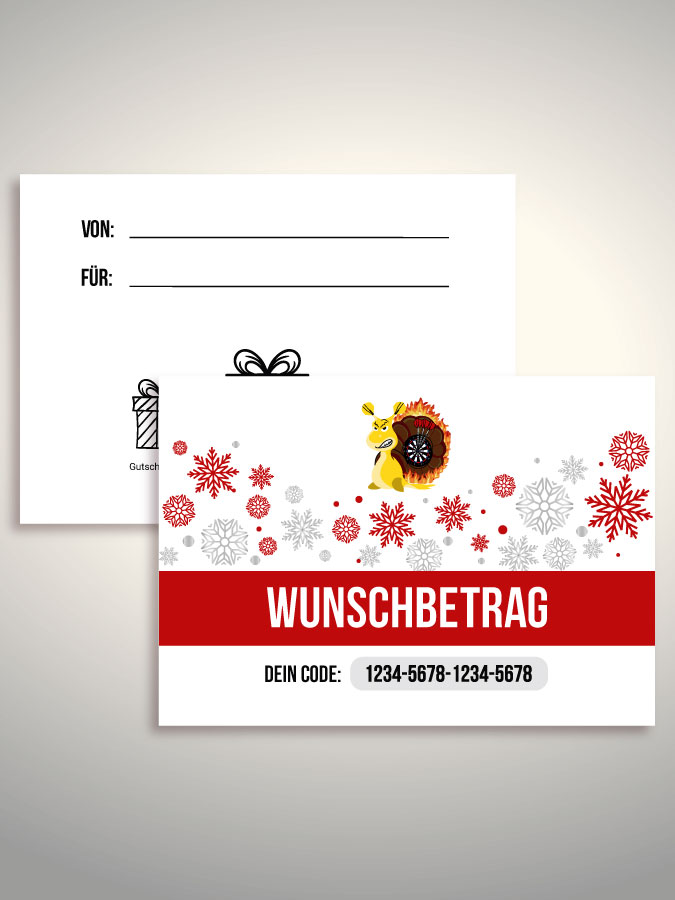 Weihnachtsgutschein per Versand (Weiß)