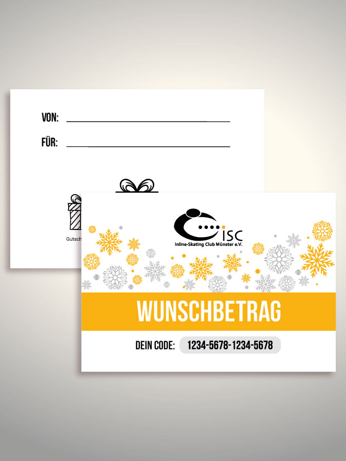 Weihnachtsgutschein per Versand (Weiß)