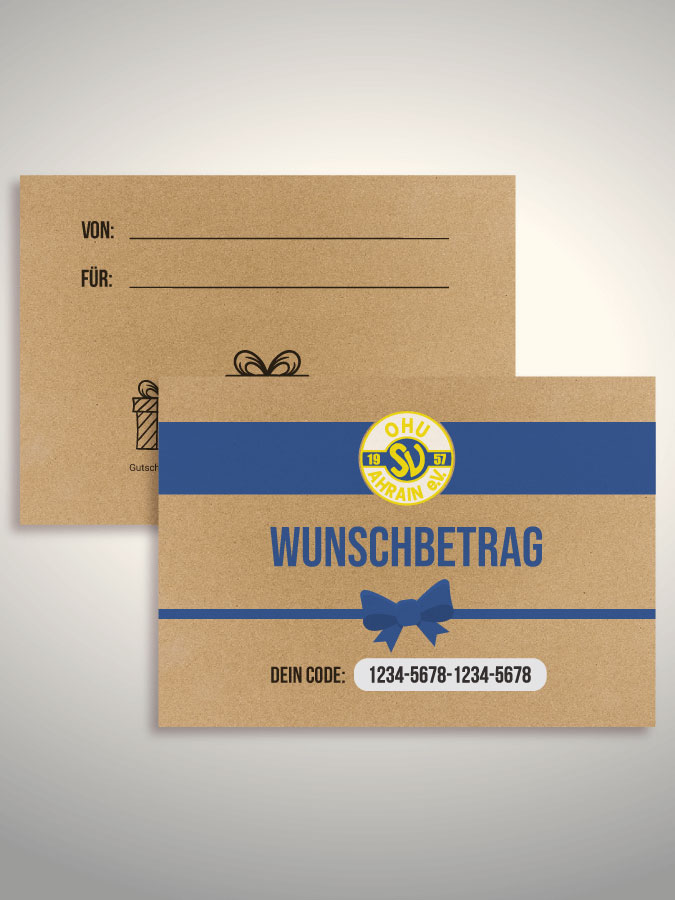 Geschenkgutschein per Versand (Kraftpapier)