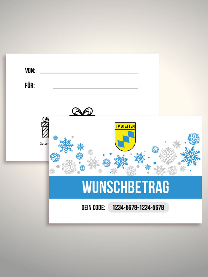 Weihnachtsgutschein per Versand (Weiß)