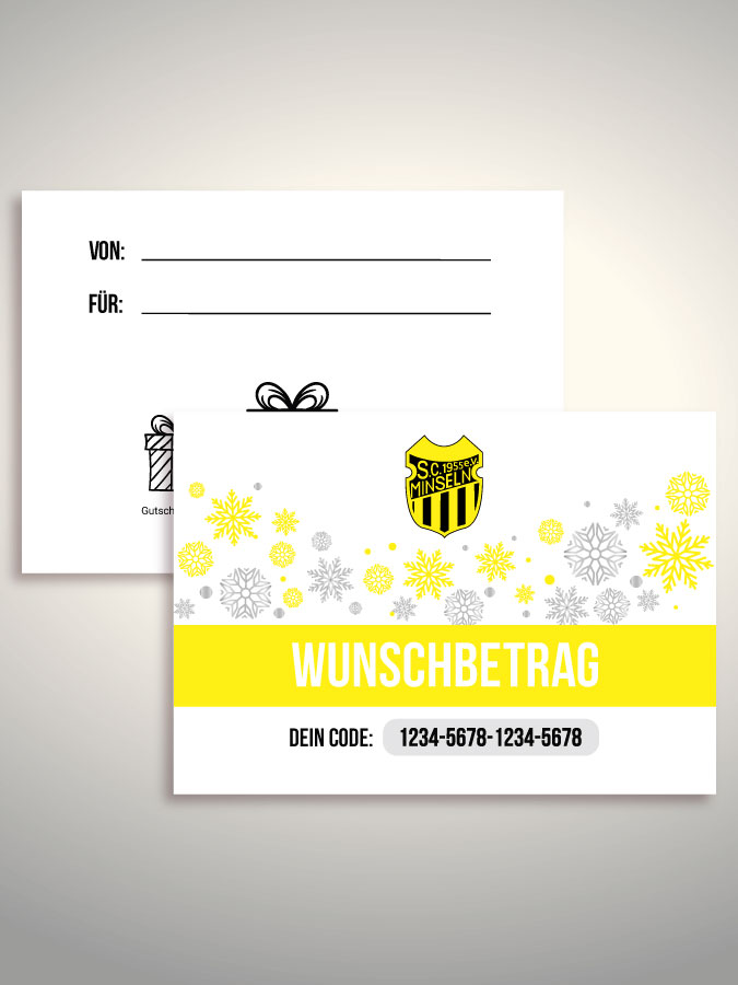 Weihnachtsgutschein per Versand (Weiß)