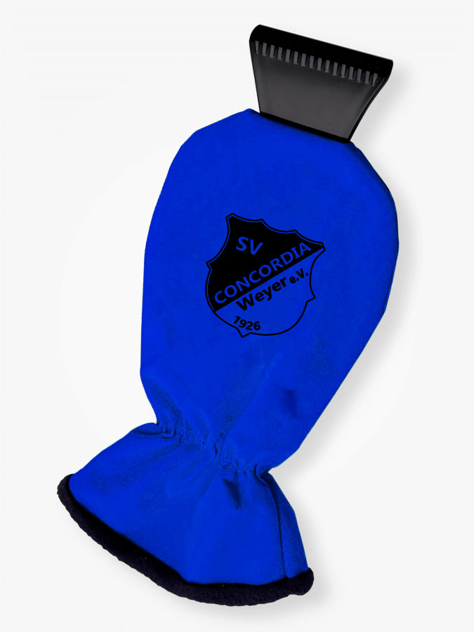 Eiskratzer mit Handschuh