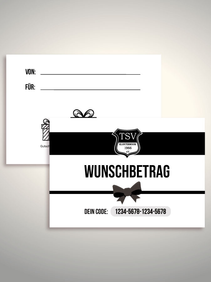 Geschenkgutschein per Versand (Weiß)
