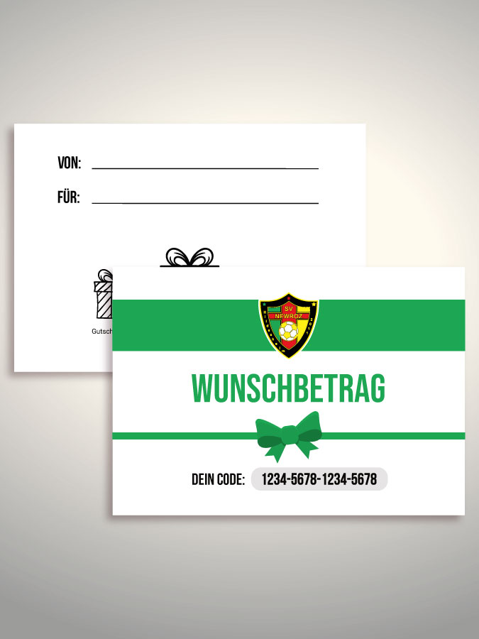 Geschenkgutschein per Versand (Weiß)