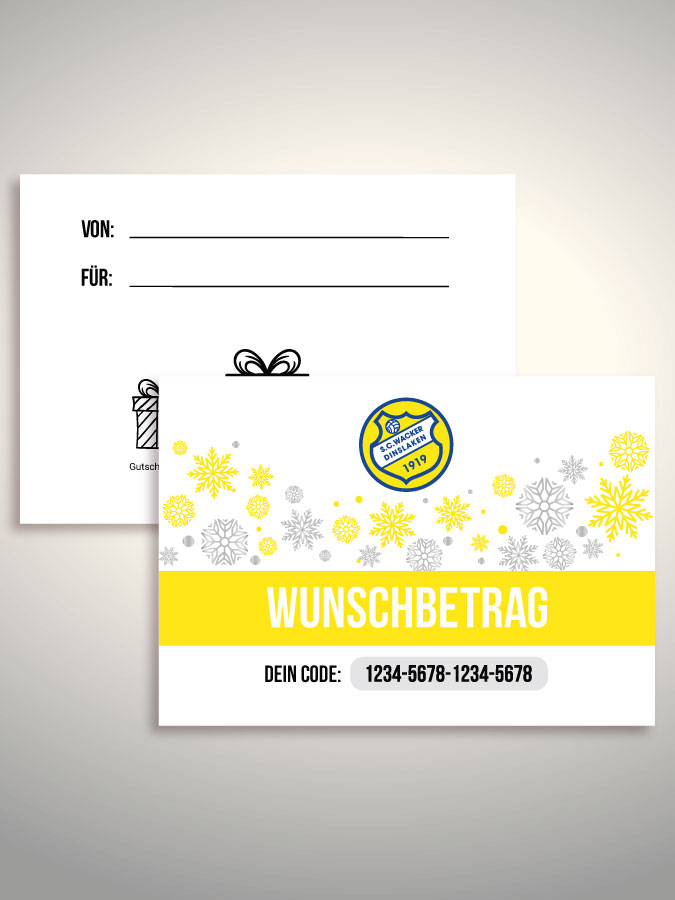 Weihnachtsgutschein per Versand (Weiß)