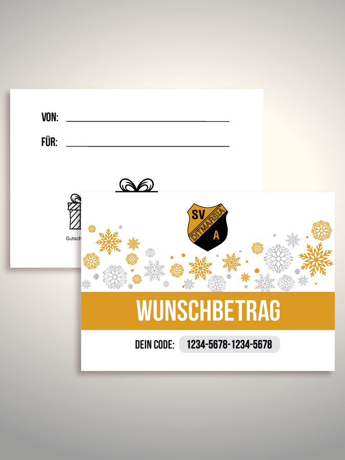 Weihnachtsgutschein per Versand (Weiß)