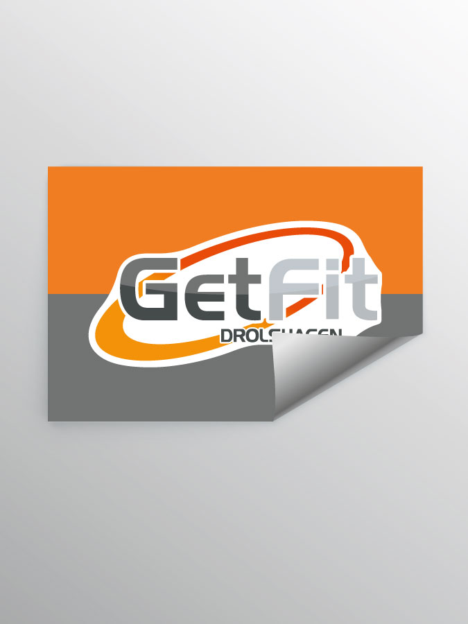 Aufkleber DIN A7 Logo