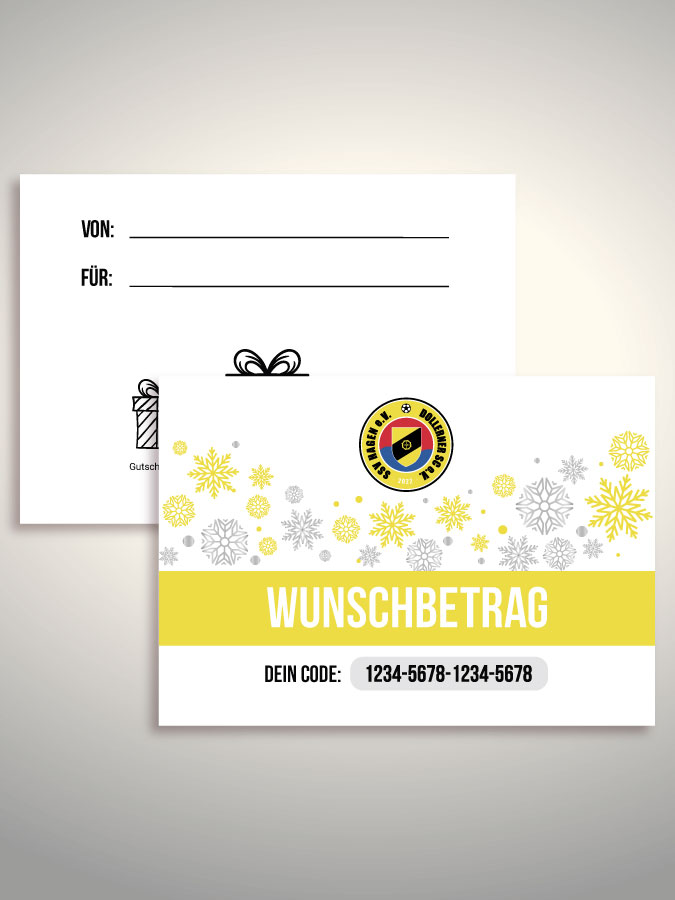 Weihnachtsgutschein per Versand (Weiß)