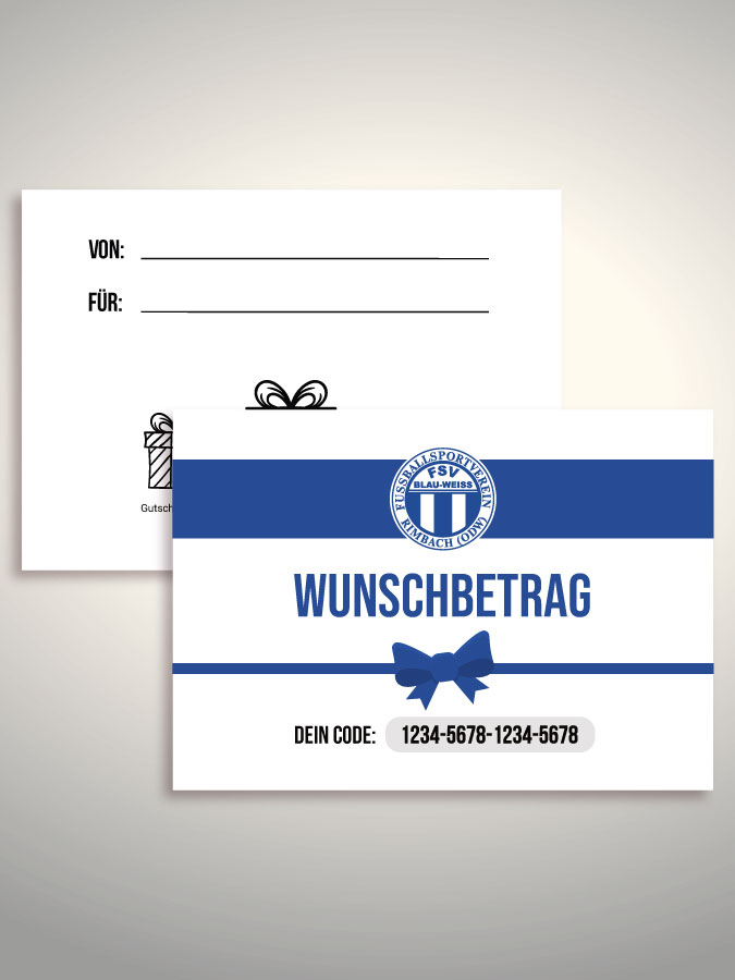 Geschenkgutschein per Versand (Weiß)