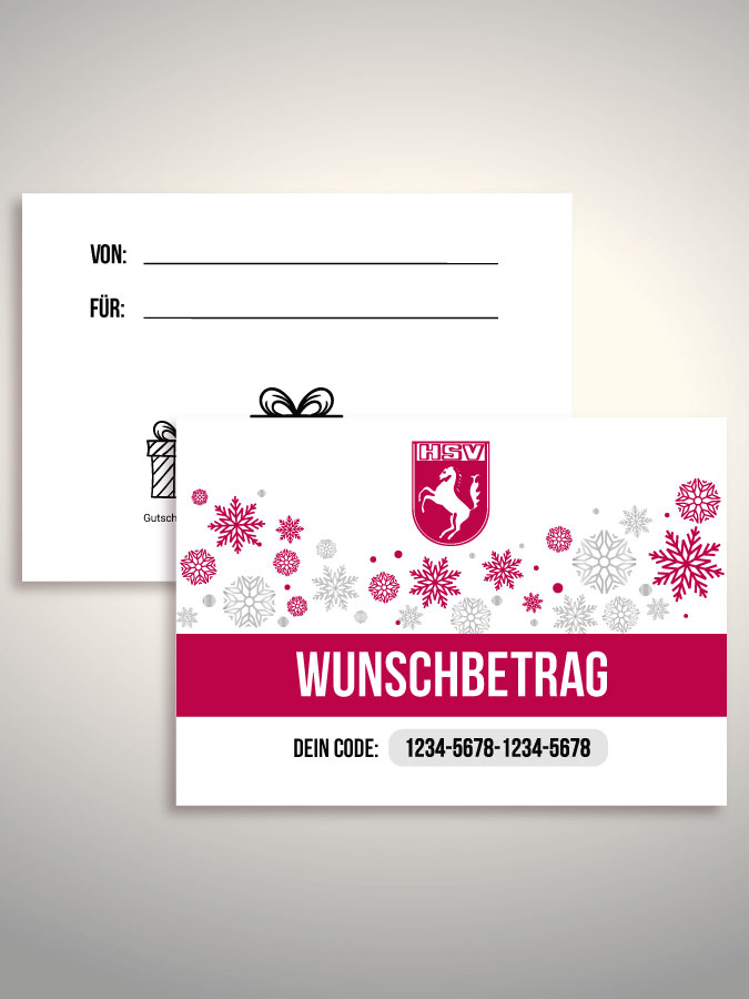 Weihnachtsgutschein per Versand (Weiß)