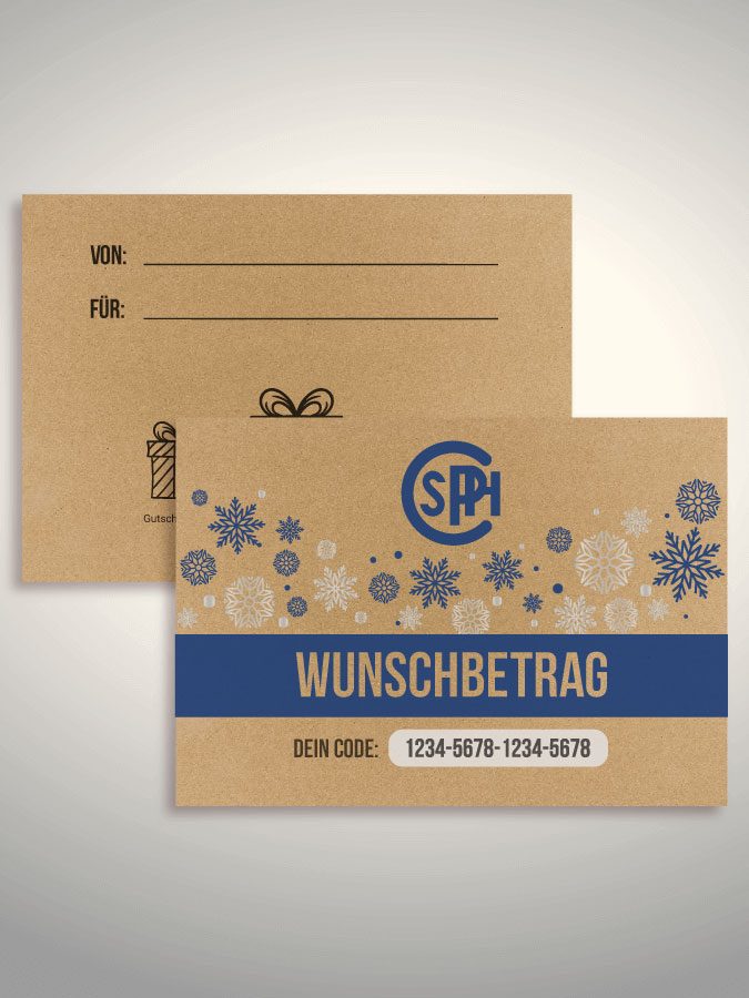 Weihnachtsgutschein per Versand (Kraftpapier)