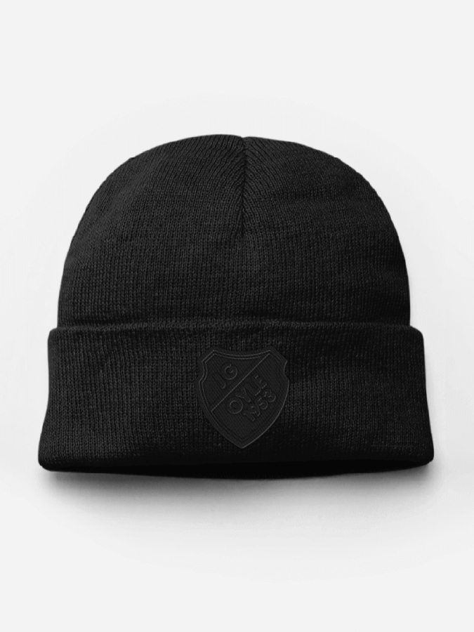 Beanie Kids All Black Sticklogo