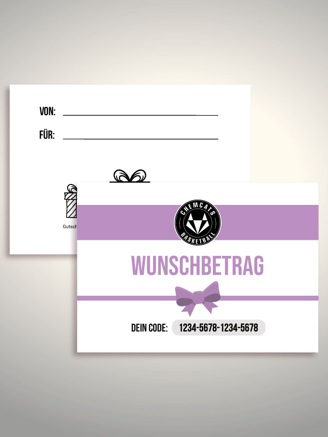 Geschenkgutschein per Versand (Weiß)