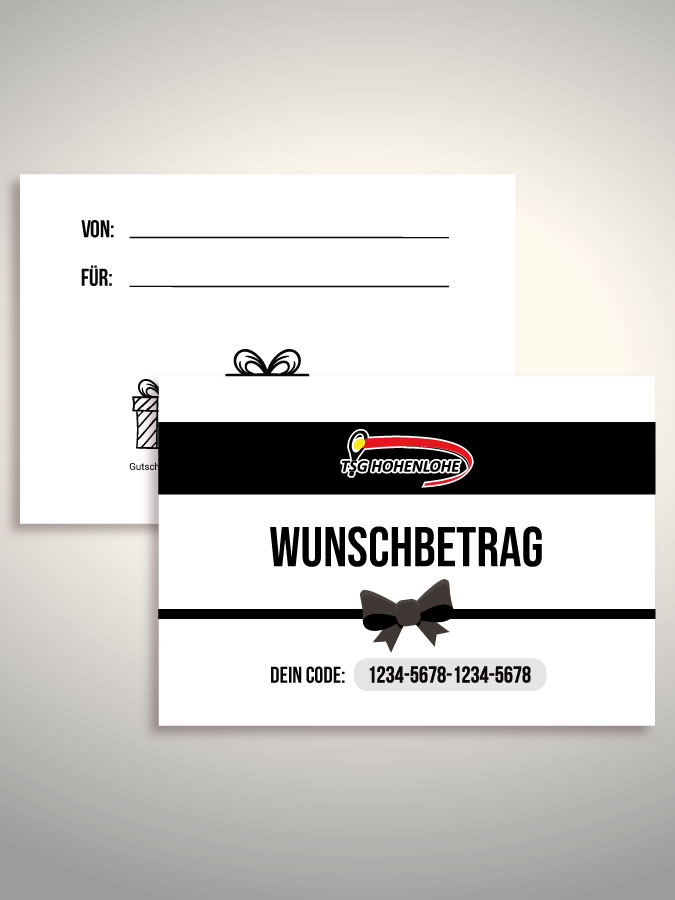 Geschenkgutschein per Versand (Weiß)