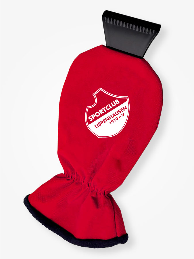 Eiskratzer mit Handschuh
