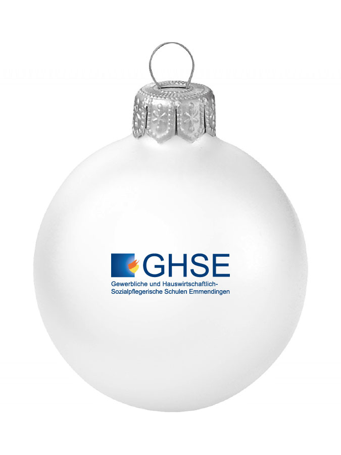 Weihnachtskugel Logo 8cm