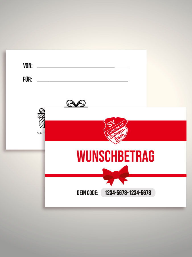 Geschenkgutschein per Versand (Weiß)