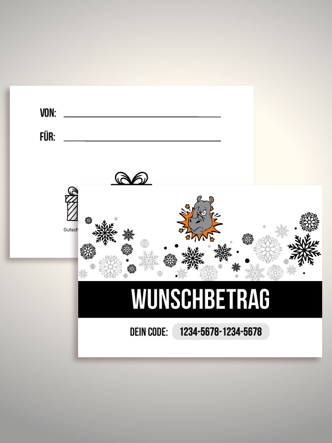Weihnachtsgutschein per Versand (Weiß)