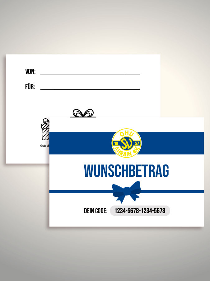 Geschenkgutschein per Versand (Weiß)