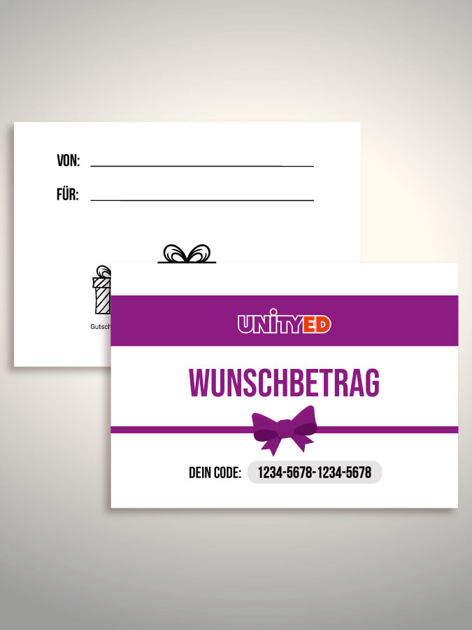 Geschenkgutschein per Versand (Weiß)