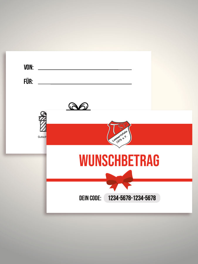 Geschenkgutschein per Versand (Weiß)