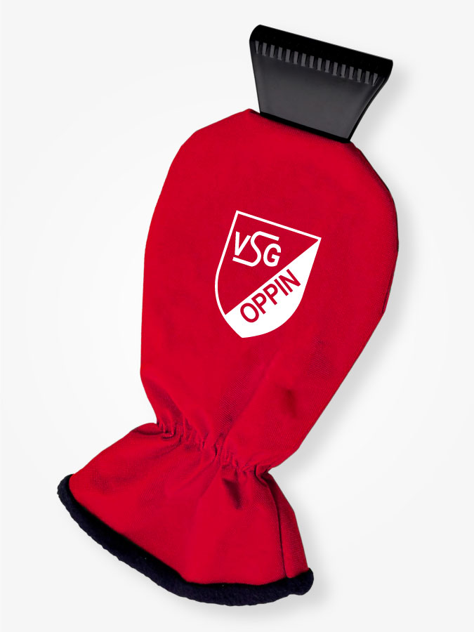 Eiskratzer mit Handschuh