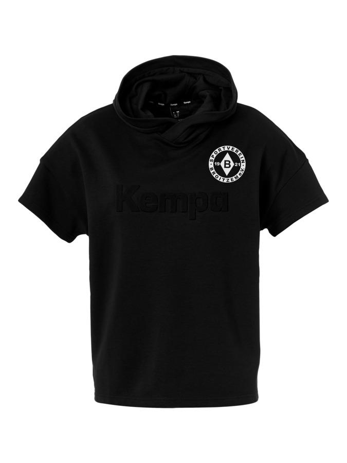 Kempa Kapuzen-T-Shirt Black & White Damen