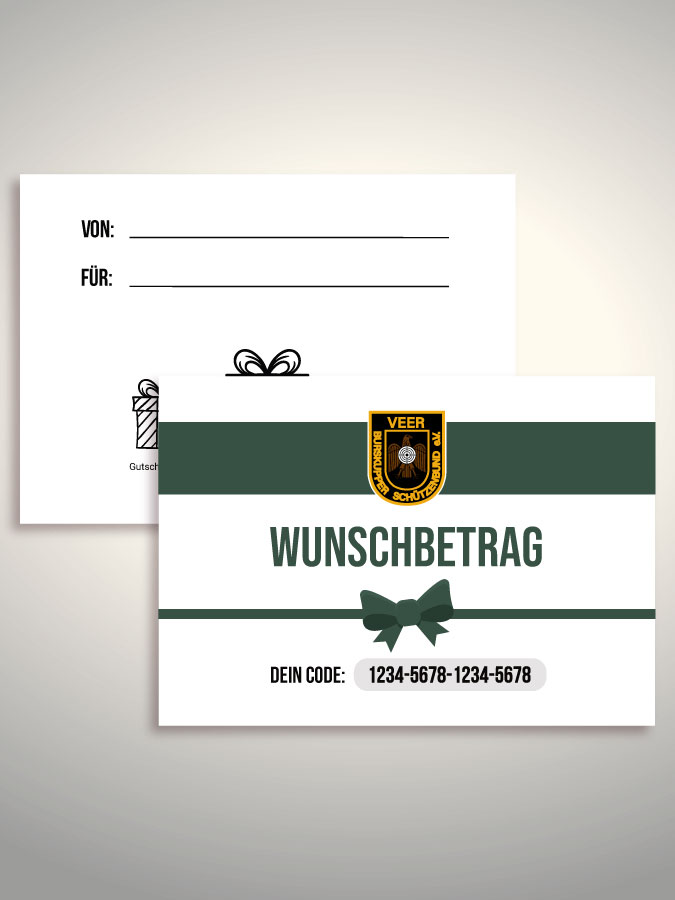 Geschenkgutschein per Versand (Weiß)